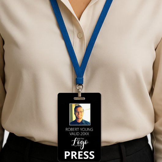Aangepaste PERS - Fotopas- Naam ID ID-badge Badge
