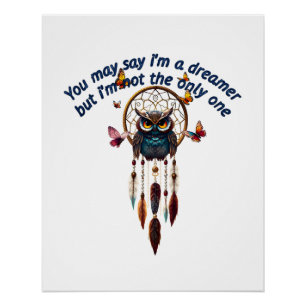 Aangepaste Personaliseer Boho Uil Mooie Hippie Perfect Poster