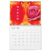 AANGEPASTE PERSONALISEREN RODE ROZEN KALENDER (Mar 2026)