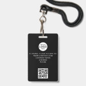 Aangepaste personeels QR-code evenement marmerbadg Badge (Achterkant met lanyard)