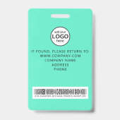 Aangepaste personeelsbarcode evenement groene badg badge (Achterkant)