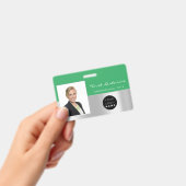 Aangepaste personeelsbarcode logo naam scanner gro badge (Handheld)