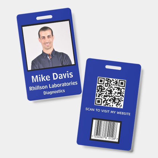 Aangepaste Personeelsfoto ID Badge (Voor- en achterkant)