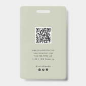 Aangepaste personeelsfoto ID-badge met QR-code Badge (Achterkant)