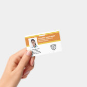Aangepaste Personeelsfoto ID, Barcode & Logo Bedri Badge (Handheld)