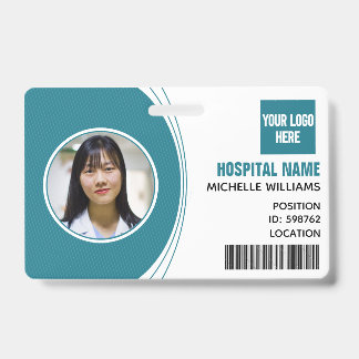 Aangepaste personeelsfoto ID-streepjescode logo na Badge