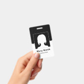Aangepaste Personeelsfoto, QR-code, Logo, Naamkaar Badge (Handheld)