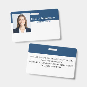 Aangepaste Personeelskaart - Foto, Streepjescode, Badge