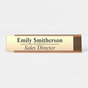 Aangepaste persoonlijke 2 x 8 DeskName plate Bureau Naambordje