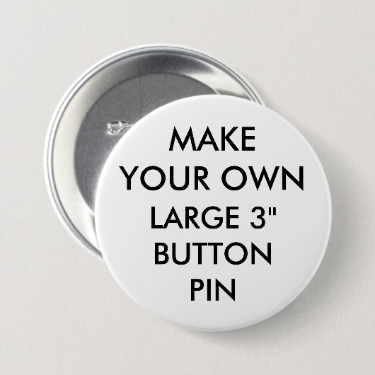 Aangepaste persoonlijke 3-inch grote Button pinpas (Voorkant /achterkant)