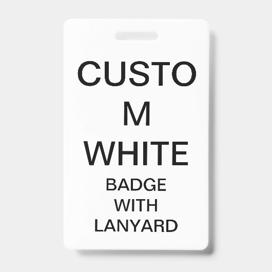 Aangepaste persoonlijke BADGE MET LANYARD (Voorzijde)
