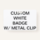 Aangepaste persoonlijke BADGE met METALE CLIP (Voorkant)