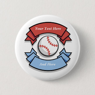 Aangepaste persoonlijke Baseball-Buttonnen Ronde Button 5,7 Cm
