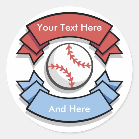 Aangepaste persoonlijke Baseball-Stickers Ronde Sticker (Voorkant)
