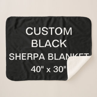Aangepaste persoonlijke BLACK 40 x 30-inch Sherpa  Deken