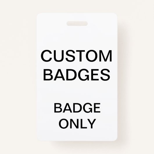 Aangepaste persoonlijke Blanco BADGE-Sjabloon Badge (Voorkant)