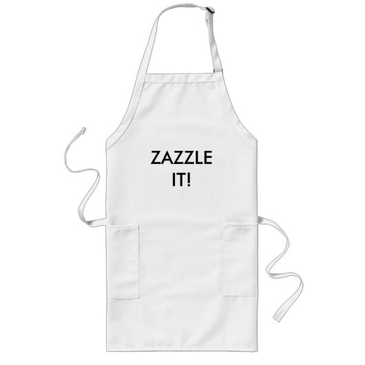 Aangepaste persoonlijke Blanco Sjabloon Apron Lang Schort (Voorkant)