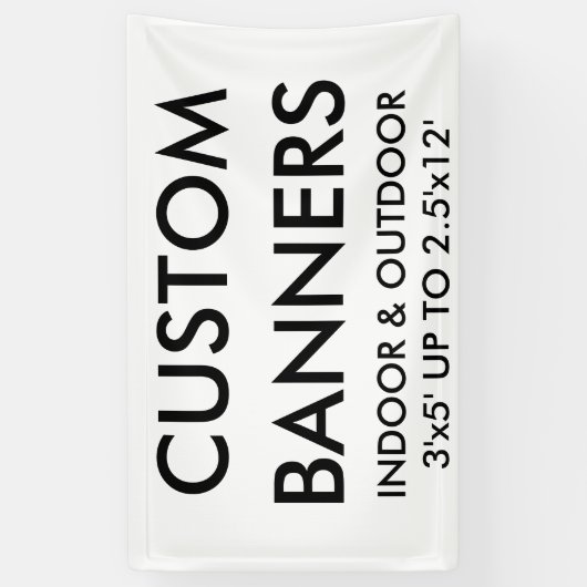 Aangepaste persoonlijke Blanco Sjabloon met 5 x 3  Spandoek (Verticaal)