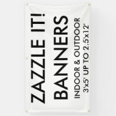 Aangepaste persoonlijke Blanco Sjabloon met 5 x 3  Spandoek (Verticaal)