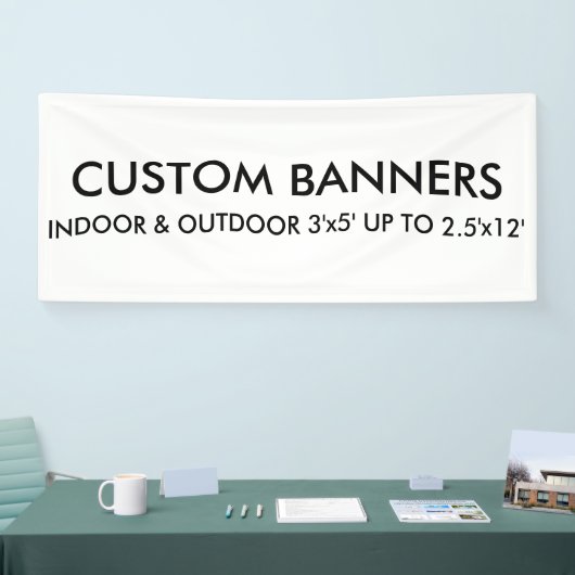 Aangepaste, persoonlijke Blanco Sjabloon voor 6 x Spandoek (Beurs)