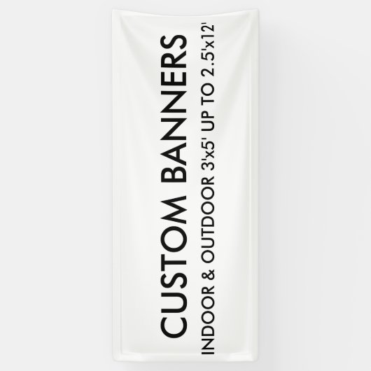 Aangepaste, persoonlijke Blanco Sjabloon voor 6 x Spandoek (Verticaal)