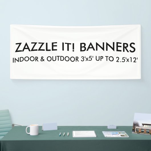 Aangepaste, persoonlijke Blanco Sjabloon voor 6 x  Spandoek (Beurs)