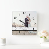 Aangepaste persoonlijke bruiloft vierkante klok (Huis)
