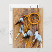 Aangepaste persoonlijke bruine droomvanger briefkaart (Voorkant / Achterkant)