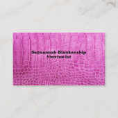 Aangepaste persoonlijke Chef roze textuur Lederen Visitekaartje (Voorkant)