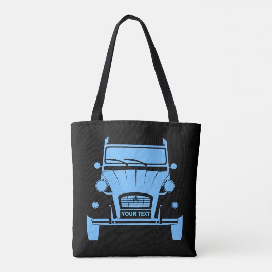 Aangepaste persoonlijke Citroen 2CV-canvas tas (Achterkant)