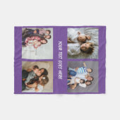 Aangepaste persoonlijke DIY-aangepast fotocollage  Fleece Deken (Voorkant (Horizontaal))