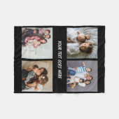 Aangepaste persoonlijke DIY-aangepast fotocollage Fleece Deken (Voorkant (Horizontaal))