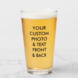 Aangepaste persoonlijke FOTO BEER GLASS 16 oz; 1 P Glas