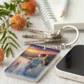 Aangepaste persoonlijke foto dubbelzijdig sleutelhanger (Voorkant Rechts)