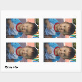 Aangepaste persoonlijke foto rechthoekige sticker (Vel)