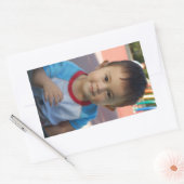 Aangepaste persoonlijke foto rechthoekige sticker (Envelop)