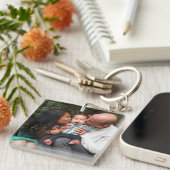Aangepaste persoonlijke foto-reeks sleutelhanger (Voorkant Rechts)