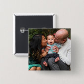 Aangepaste persoonlijke foto-reeks vierkante button 5,1 cm (Voorkant /achterkant)