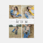 Aangepaste persoonlijke foto-samengevouwen moederf fleece deken (Voorkant)