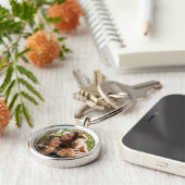 Aangepaste persoonlijke foto-sjabloonzussers voor sleutelhanger (Zijkant)