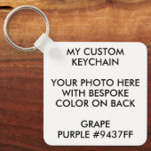 Aangepaste persoonlijke FOTO-SLEUTELHANGER - GRAPE Sleutelhanger (Voorkant)