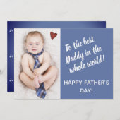 Aangepaste persoonlijke foto-Vaderdag Feestdagenkaart (Voorkant / Achterkant)