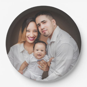 Aangepaste persoonlijke foto van de familie papieren bordje