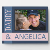 Aangepaste persoonlijke foto van vader met kind fotoplaat (Voorkant)