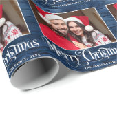 Aangepaste persoonlijke foto voor kerstmis cadeaupapier (Rol Hoek)
