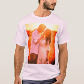 Aangepaste persoonlijke fotoafdrukken t-shirt (Voorkant)