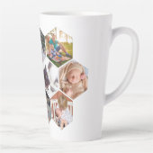 Aangepaste persoonlijke foto's van de Honeycomb-fa Latte Mok (Rechts)