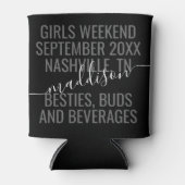 Aangepaste persoonlijke 'Girls Weekend Trip' Blikjeskoeler (Voorkant)
