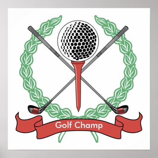 Aangepaste persoonlijke GolfPosters Poster (Voorkant)
