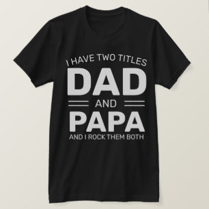 Aangepaste persoonlijke grappige papa-vaderdag t-shirt